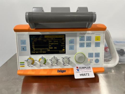 Dräger Oxylog 3000 Plus Portable Emergency and Transport Ventilator-cover