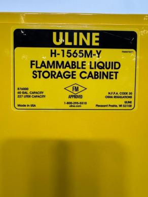 Uline 60-Gallon Single-Door Flammable Liquid Storage Cabinet with Hazard Labeling-cover