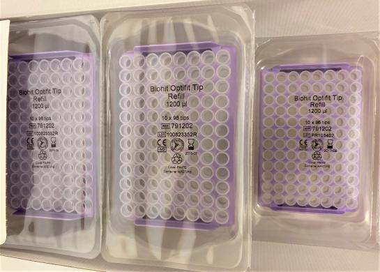 BioHit Optifit 791202 Pipette Tip Single Refill Pack (50 to 1200 µL, Tray of 96)-cover