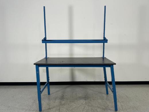 5-Foot Laboratory Workbench with Upper Mounted Shelving-cover