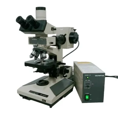 Olympus BH2 Trinocular Fluorescence Microscope with SPlan Objectives 100x