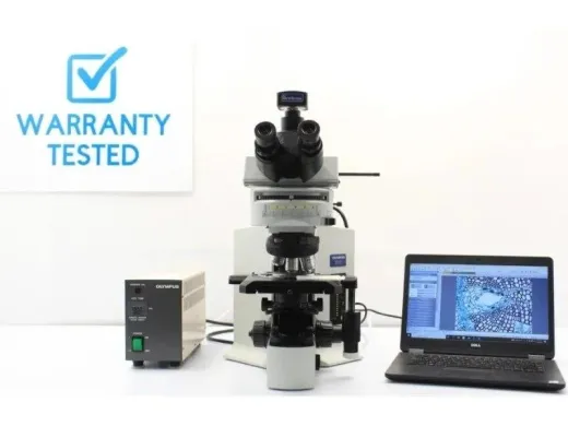 Olympus BX51 Upright Fluorescence Phase Contrast Mechanical Microscope with New Fluorescence Filters