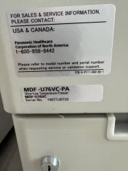 Panasonic MDF-U76VC Ultra-Low Temperature Freezer for Laboratory and Clinical Use, 2 of 2