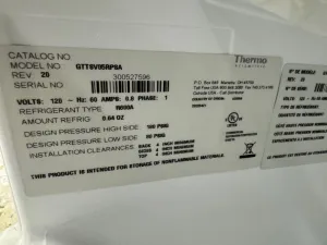 Thermo Fisher Scientific GTTSV05RPSA Undercounter Laboratory Refrigerator, 2 of 3