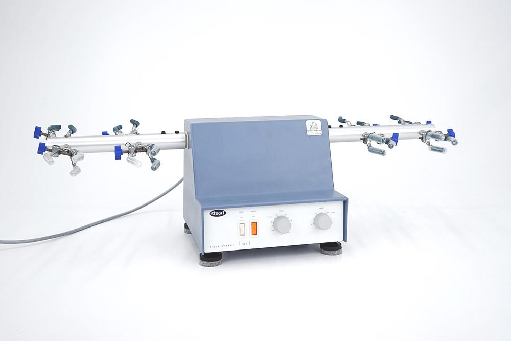 Stuart SF1 Flask Shaker Mixer with 60-Minute Timer, 2 Side Arms and 4 × 500 mL Clamps