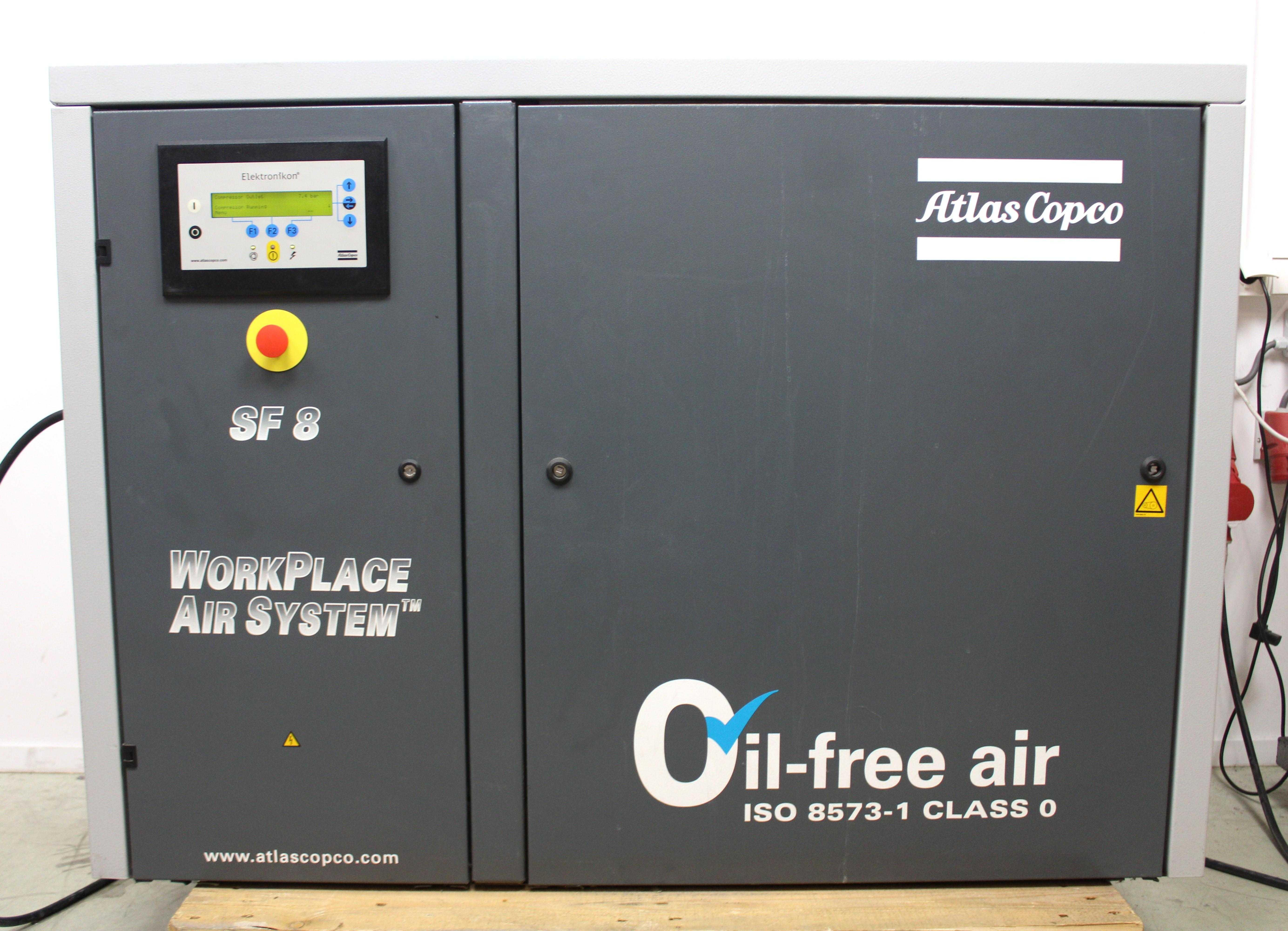 Atlas Copco SF8 Oil-Free Scroll Air Compressor 145 psi 400V Belgium