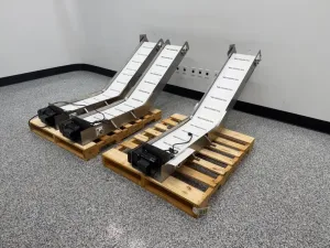 Set of 3 Industrial Conveyor Belt Assemblies with Integrated Drive Motors, 2 of 4