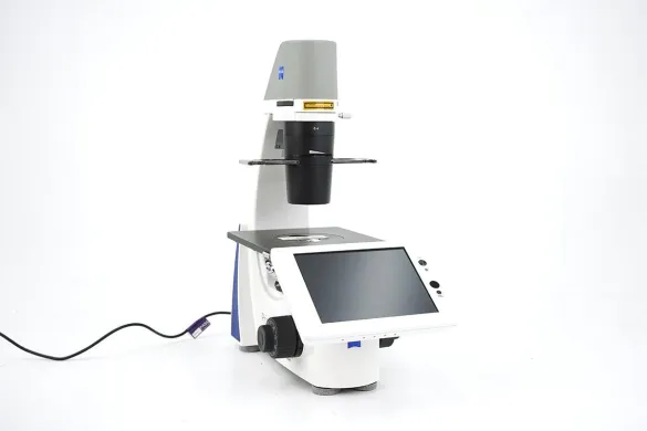 Zeiss PrimoVert Inverted Phase Contrast Microscope with 4x, 10x, 20x, and 40x Magnifications