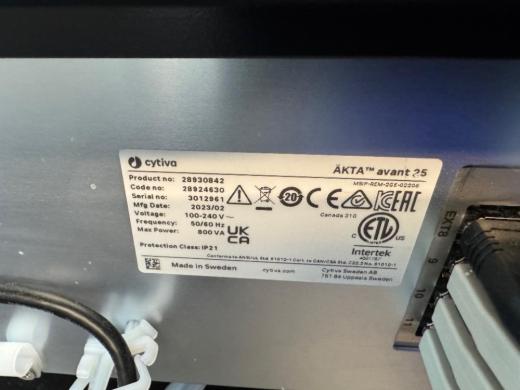 Cytiva AKTA avant 25 Fast Protein Liquid Chromatography (FPLC) System-cover