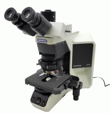Olympus BX46 LED Microscope with Plan Apo 2x and Fluorite Objectives, Trinocular Head-cover