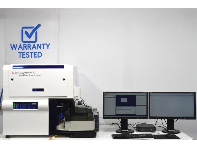 BD FACSymphony A3 5-Laser, 22-Color, 24-Detector Flow Cytometer with HTS Sampler & FACSFlow Supply System
