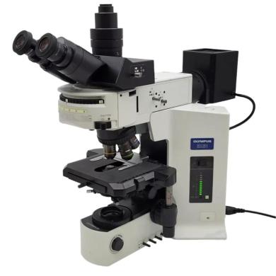 Olympus BX51 Metallurgical Reflected Light Microscope with Trinocular Head-cover