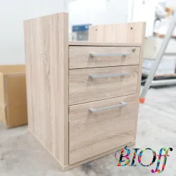 8438 Brown Side Cabinet with Three Drawers, 48.5 × 52 × 70 cm, 2 of 7