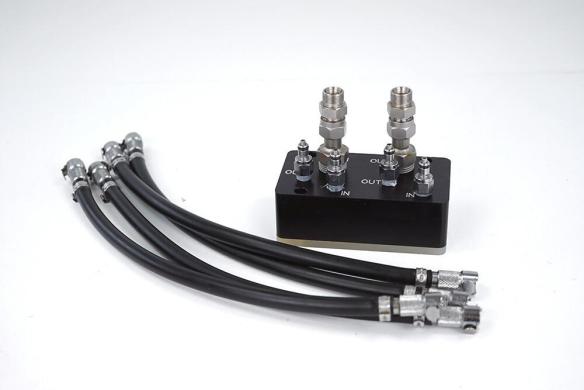 Mettler Toledo Bohdan MiniBlock 2-Position Recirculator Manifold with 4 Quick-Disconnect Hoses 13742045-cover