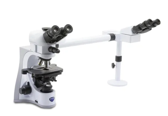 Bresser B-510 Trinocular Brightfield Microscope with IOS PLAN Objectives, 1000x Magnification