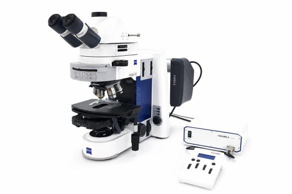 Zeiss Axio Imager A2 Upright Research Microscope with DIC, Fluorescence, Brightfield, Darkfield, Colibri LED and Halogen Illumination-cover