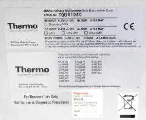 Thermo Finnigan TSQ Quantum Ultra AM Triple Quadrupole Mass Spectrometer, 12 of 12