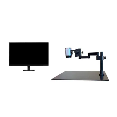 Inspectis F30s HD Swing Arm Digital Microscope with 30:1 Motorized Zoom and 27″ UHD Monitor