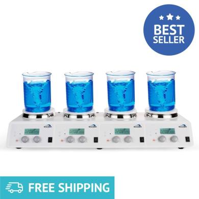SCILOGEX SCI340-4 Digital 4-Channel Hotplate Stirrer with Ceramic Plates, 340ºC / 1500 rpm Max-cover