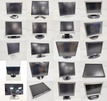 Batch of 20 PC Monitors from Various Brands including Dell, NEC, IBM, Compaq-cover