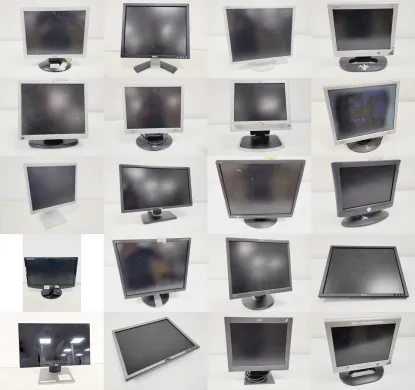 Batch of 20 PC Monitors from Various Brands including Dell, NEC, IBM, Compaq