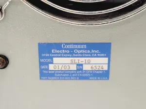 Continuum Surelite Nd:YAG I SLI-10 High-Energy Pulsed Laser System with Power Supply, 4 of 21