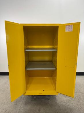 Uline 60 Gallon Flammable Liquid Storage Safety Cabinet with Double-Door Access-cover