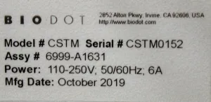 BIODOT CSTM Automated Liquid Handling System, 2 of 8