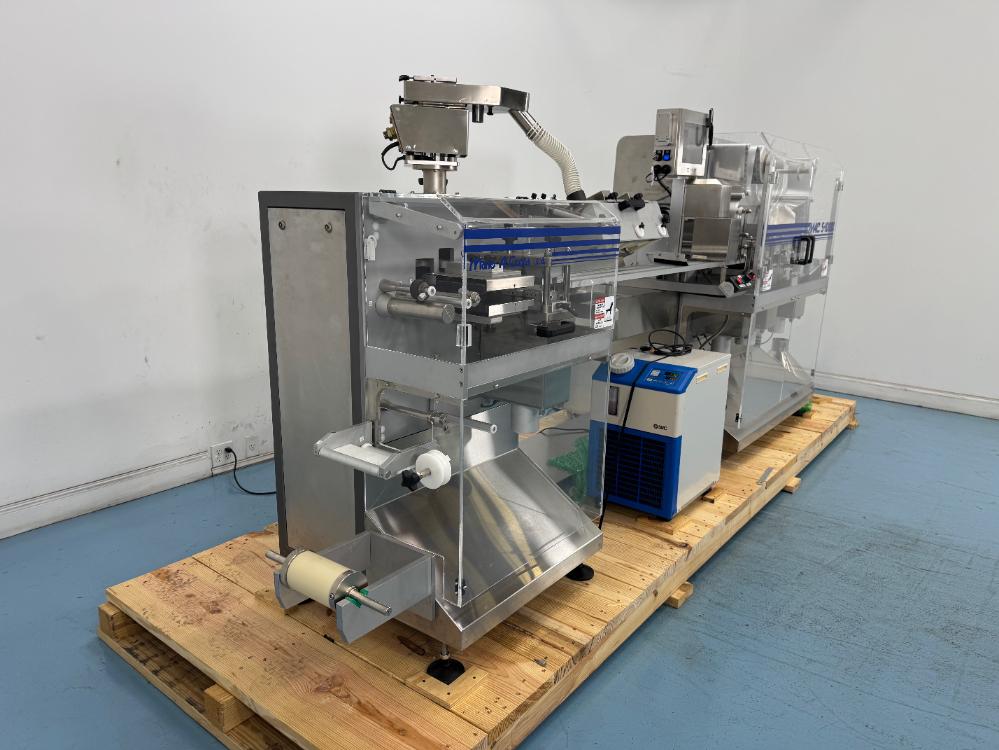 MAC S-100B Pharmaceutical Blister Packaging Machine with Thermo Chiller Integration
