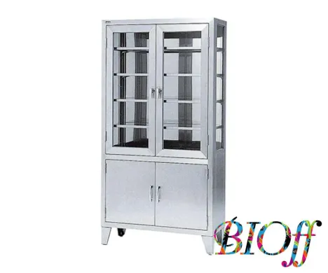 AS ONE SK-09SD Stainless Steel Medical Instrument Storage Cabinet 900 × 360 × 1750 mm