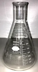 Kimble KIMAX 26500-1000 Narrow Mouth Erlenmeyer Flask, 1000mL, 2 of 3