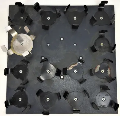 Flask Holder Platform Attachment with 500mL and 13 x 250mL Flask Clamps, 14" x 14"