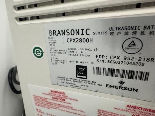 Branson CPX2800H Benchtop Ultrasonic Cleaning Bath with Digital Control and Stainless Steel Tank-cover