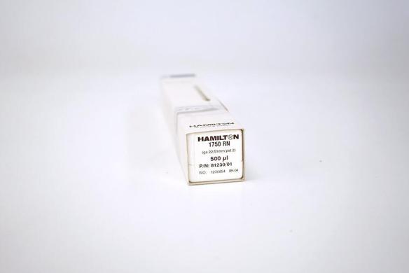 Hamilton 81230/01 1750 RN 500 µL Gas-Tight Laboratory Syringe, Gauge 22, 51 mm, Point Style 2-cover