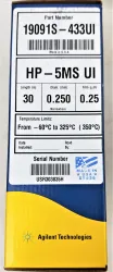 Agilent HP-5MS UI (19091S-433UI) Ultra Inert GC Capillary Column, 30M x 0.25mm x 0.25µm, 6 of 12