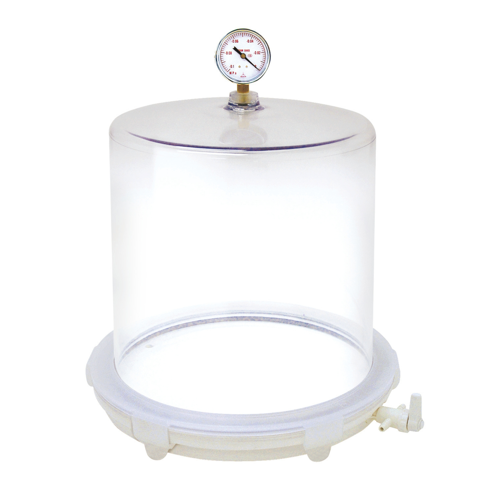 VDP-30G Vacuum Desiccator with Vacuum Gauge, 15.2 x 15.2 x 15.1 cm, 8.8 lbs