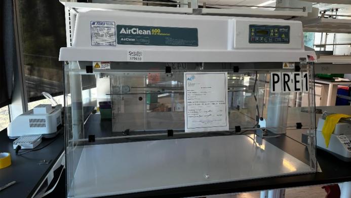 AirClean Systems 600 PCR Workstation with HEPA Filtration and Acrylic Enclosure-cover