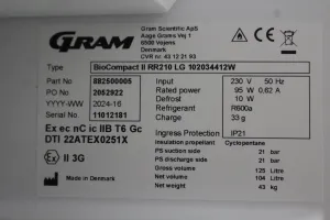 Gram BioCompact II RR210 Explosion-Proof Laboratory Refrigerator, 3 of 3