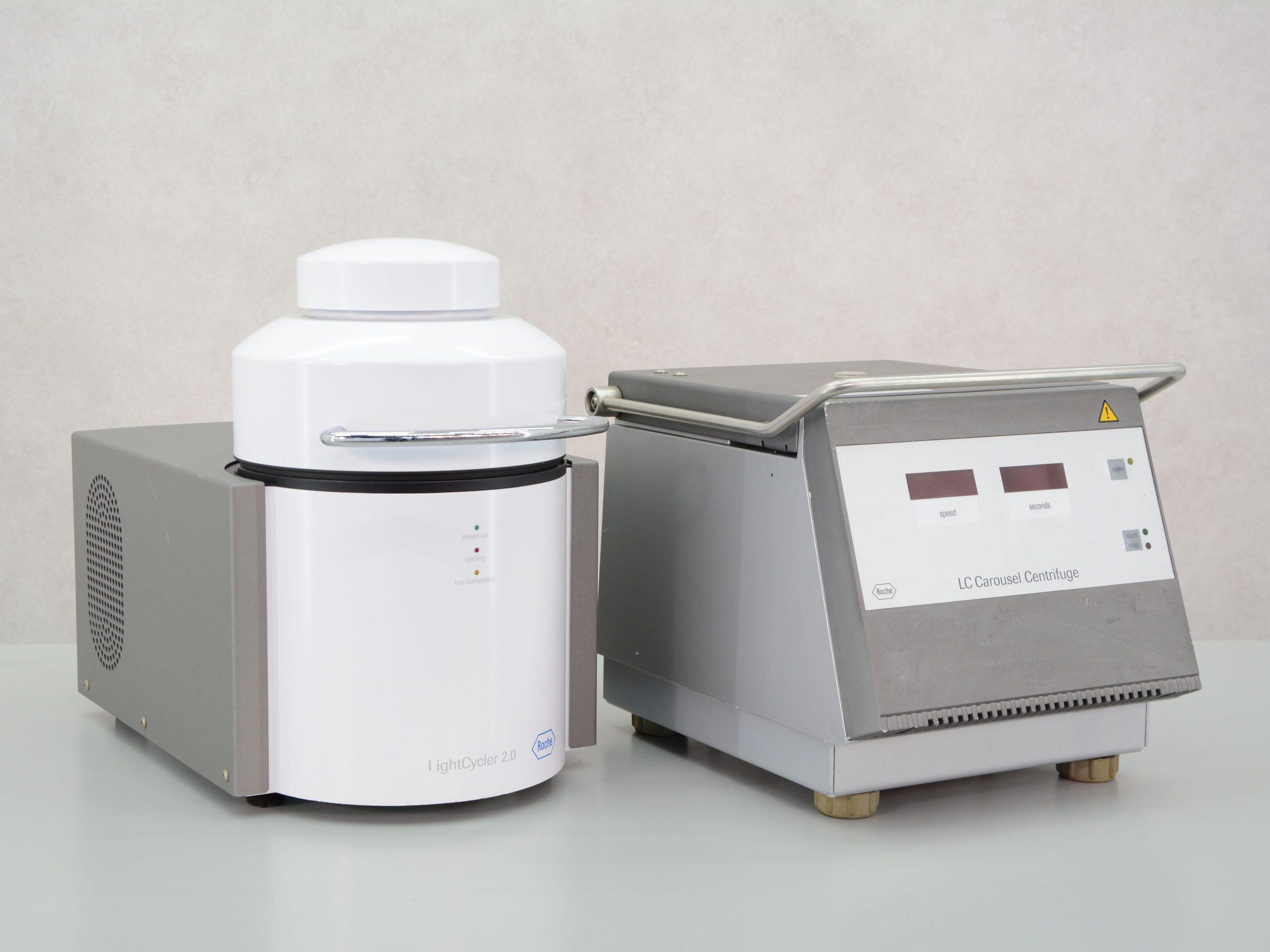 Roche LC Carousel Benchtop Centrifuge and LightCycler 2.0 Real-Time PCR Fluorescence Meter