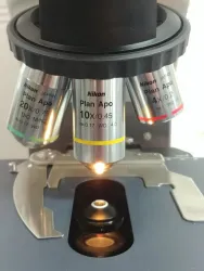 Nikon Eclipse 80i Microscope with Dual Head Bridge and Plan Apo Objectives, 5 of 9