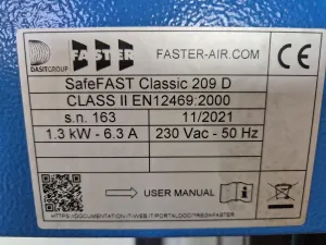 Dasit Biopharma SafeFAST Classic 209D Class II Microbiological Safety Cabinet, 12 of 12