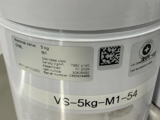 METTLER TOLEDO Precision 5 kg Calibration Weights Set of 5, Model 30406482