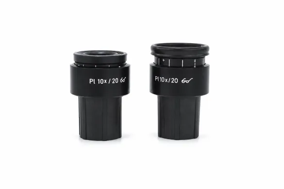Zeiss 444032 PL 10x/20 Eyepiece Set for Glasses Wearers