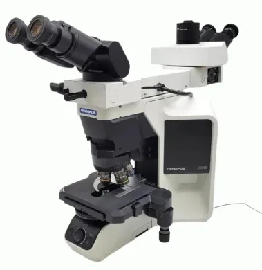 Olympus Microscope BX46 with Front to Back Bridge and Fluorite Objectives for Pathology/Mohs