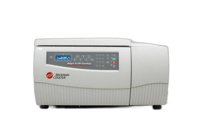 Beckman Coulter Allegra X-15R Benchtop Refrigerated Centrifuge with Rotor SX4750, 208V-cover