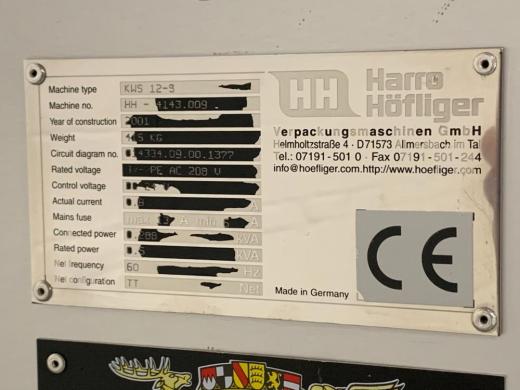 Harro Hofliger KWS 12-S 12-Lane Capsule Checkweigher with Stainless Steel Hopper-cover