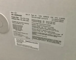 Thermo Scientific 1300 Series A2 Class II Biosafety Cabinet with HEPA Filtration and UV Decontamination, 15 of 15