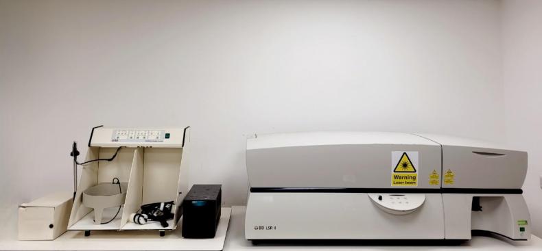 Becton Dickinson BD LSR II Flow Cytometer w/FACSFlow Supply System Lab-cover