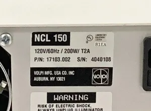 Volpi NCL 150 Fiber Optic Cold Light Illuminator for Microscopy and Inspection, 10 of 10