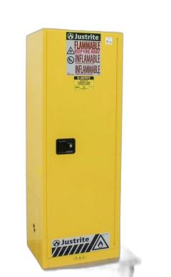 Justrite 892220 22 Gallon Self-Closing Flammable Storage Cabinet Yellow-cover